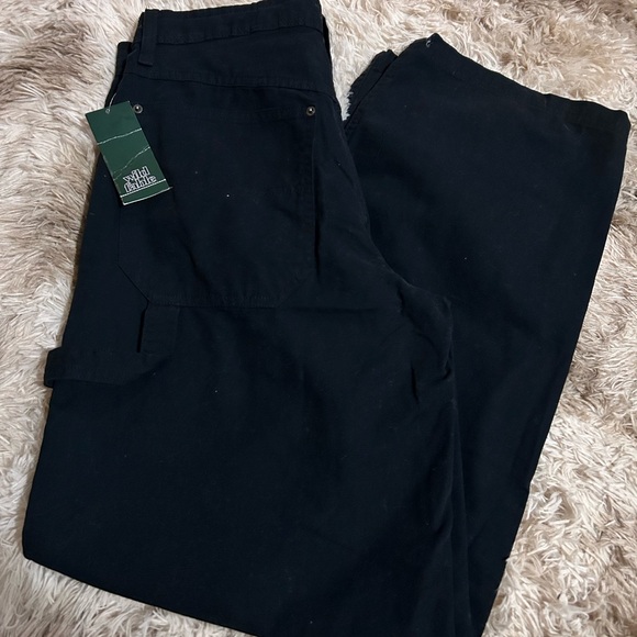 NWT Wild Fable Women's Low-Rise Carpenter Cargo Pants in black, size 4 - Picture 6 of 10